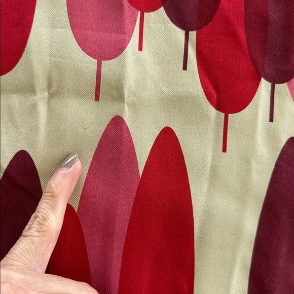 Orla Kiely Silk Trees Dress in Red, Pink, Maroon and Cream Size 3 - Picture 9 of 12
